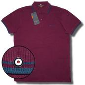 View Item Classic Ben Sherman Mod Oversize Tipped Pique Polo Shirt Wine
